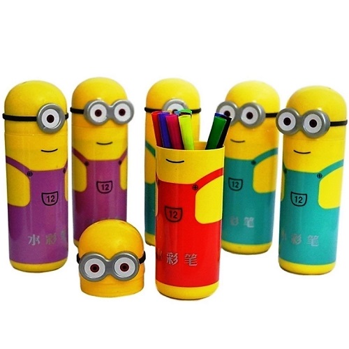 View Product: Minions pencil box with sketch pens