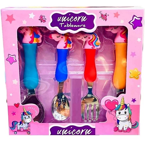 View Product: Unicorn spoon and fork set